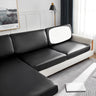 housse de coussin de canapé imperméable simili-cuir noir