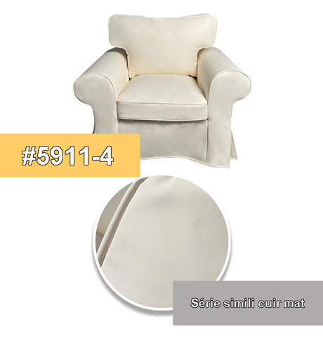 Housse fauteuil IKEA EKTORP simili cuir blanc