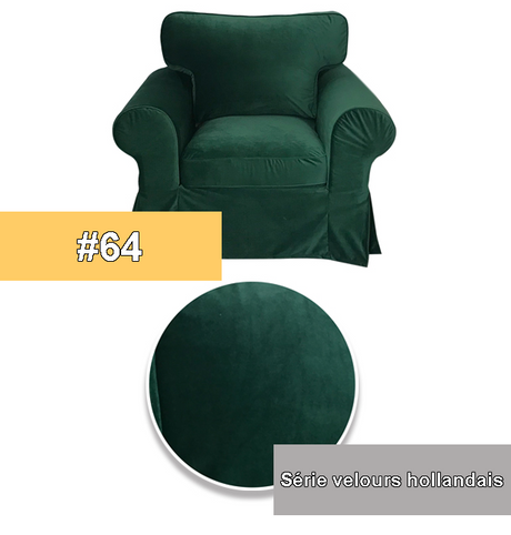 Housse fauteuil IKEA EKTORP luxe velours  vert
