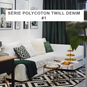 Abdeckung für Cabrio Corner Sofa Ikea Friheten Polycoton Twill Denim
