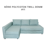 Abdeckung für Cabrio Corner Sofa Ikea Friheten Polycoton Twill Denim