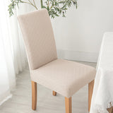 Housses de chaises extensibles lycra losange beige