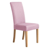 Housses de chaises extensibles lycra losange rose