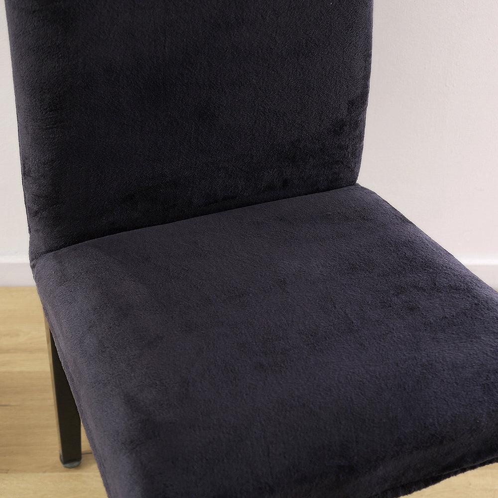 Housses de chaises extensibles pur velours noir