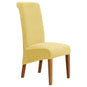 Housses de chaises hautes velours jaune