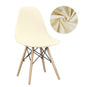 Housse de chaise scandinave pur velours beige