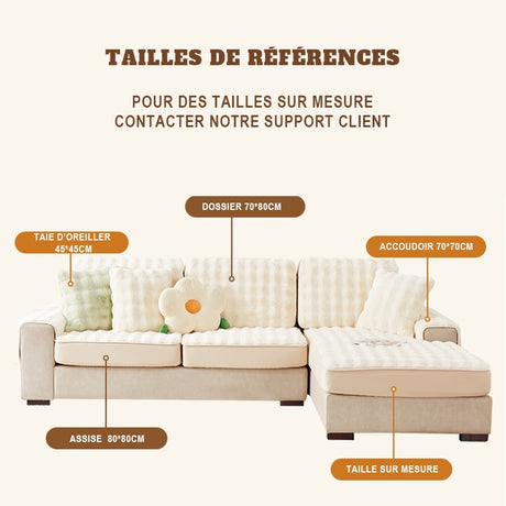 tailles de réérence canapé simple