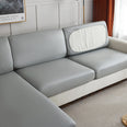 housses de coussins de canapé simili cuir gris clair