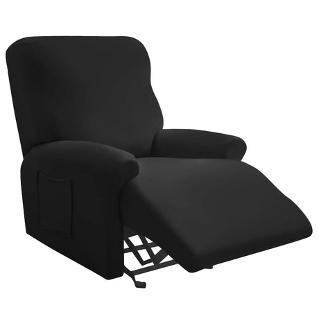 Housse pour fauteuil relax 4 pièces noir Casaharmony