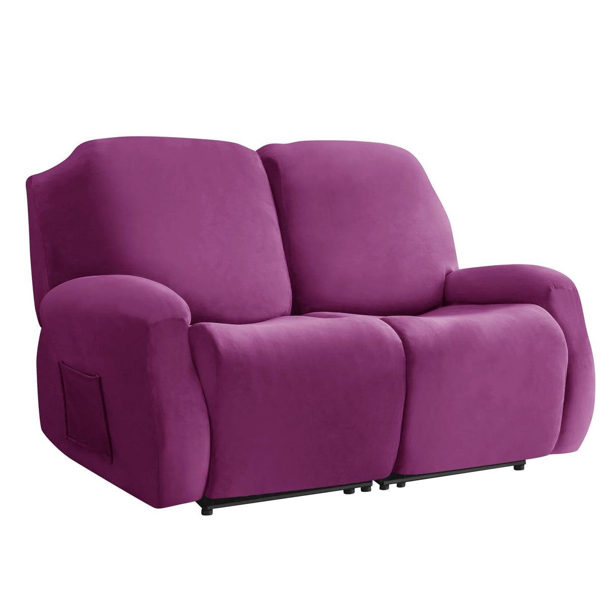 housse pour canapé relaxation 2 places velours violet