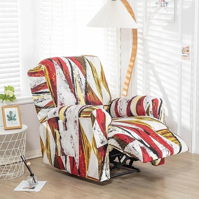 housse pour fauteuil relax inclinable motif imprimé 2