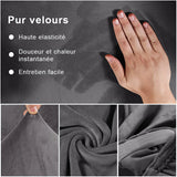 zoom tissu extensibles velours