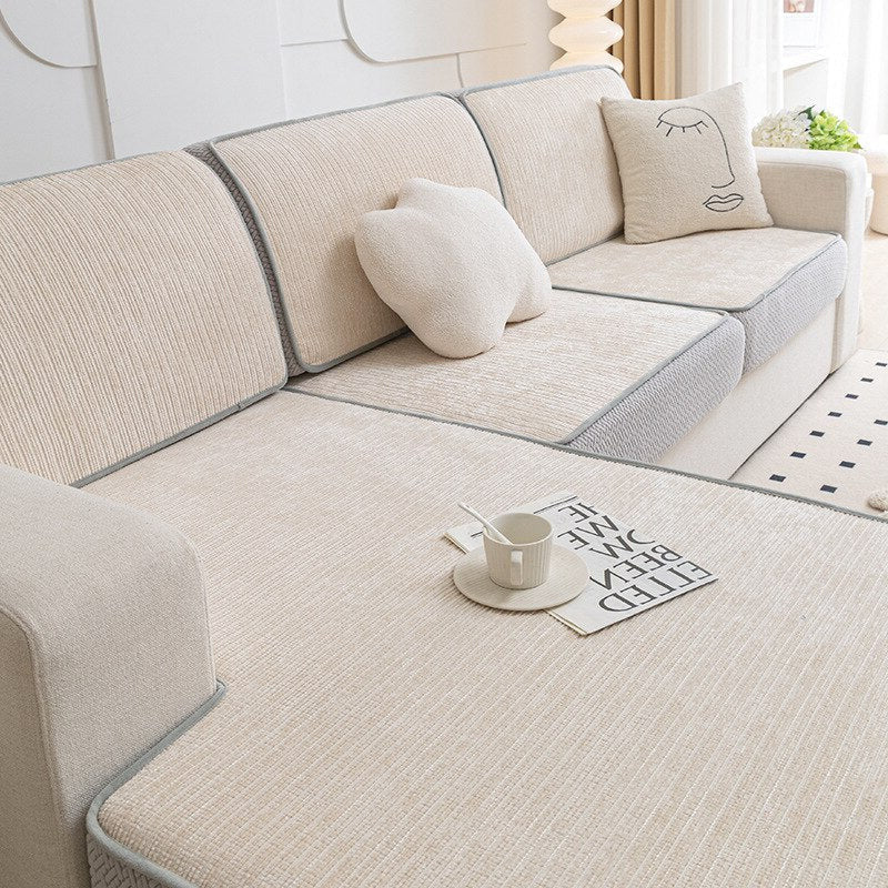 housses pour coussins de canapé renforcée beige 