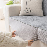 housses pour coussins de canapé renforcée élastique gris