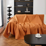 Jeté de canapé imperméable texture gaufrée orange