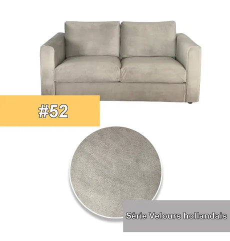 Housse pour canapé IKEA VIMLE personnalisable velours doux taupe