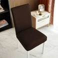 zoom Housse de chaise imperméable simili cuir hydrofuge marron