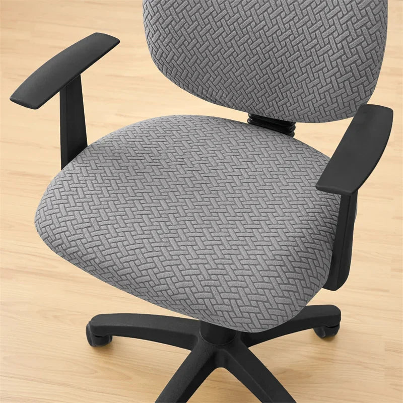 zoom Housse de siège de bureau extensible velours damassé